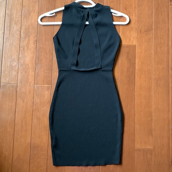 Classic black mini dress XS back cutout - Picture 3 of 4